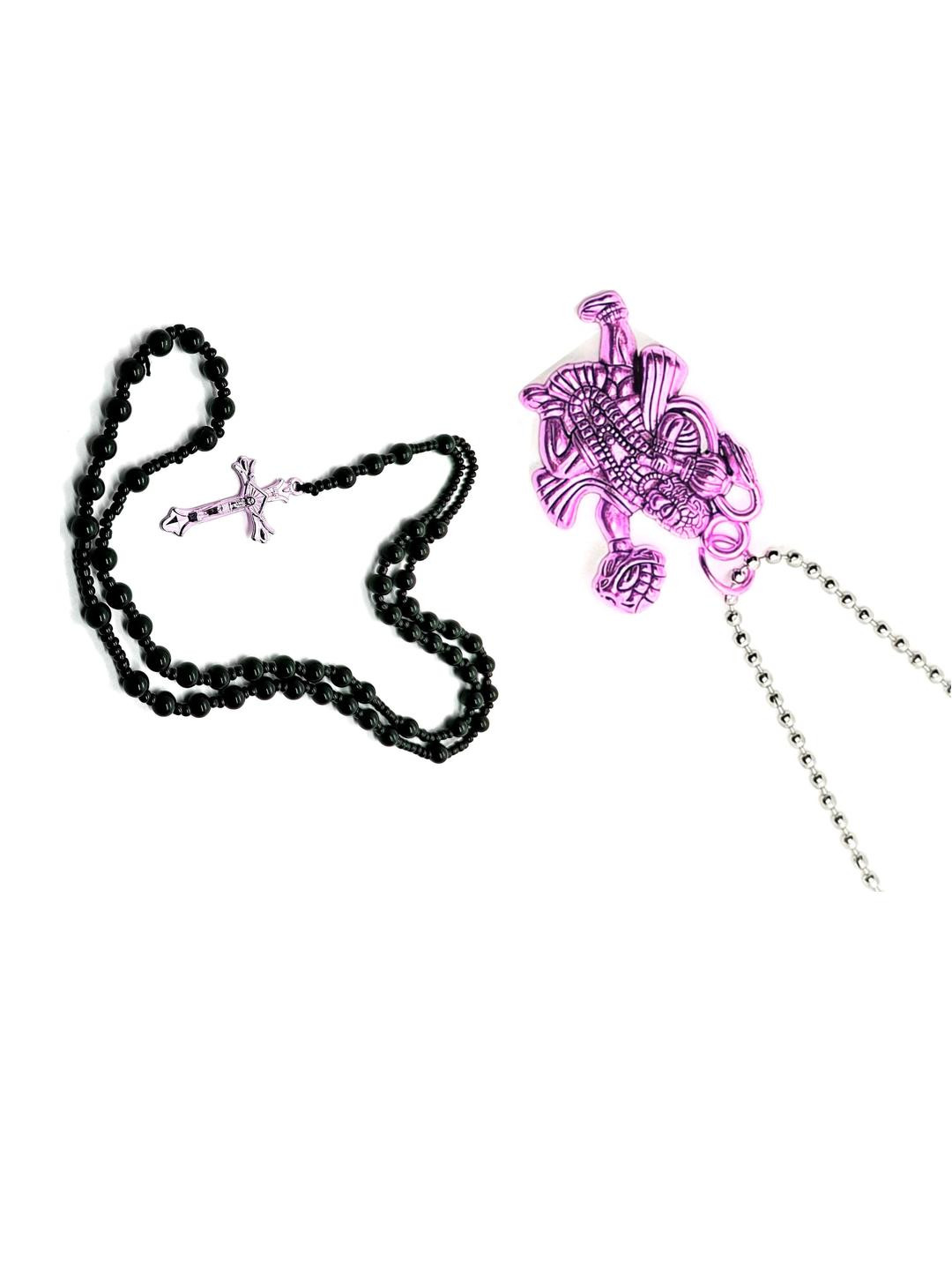 Dynamic Retail Global  Set of 2 Men Cross Pendant Chain