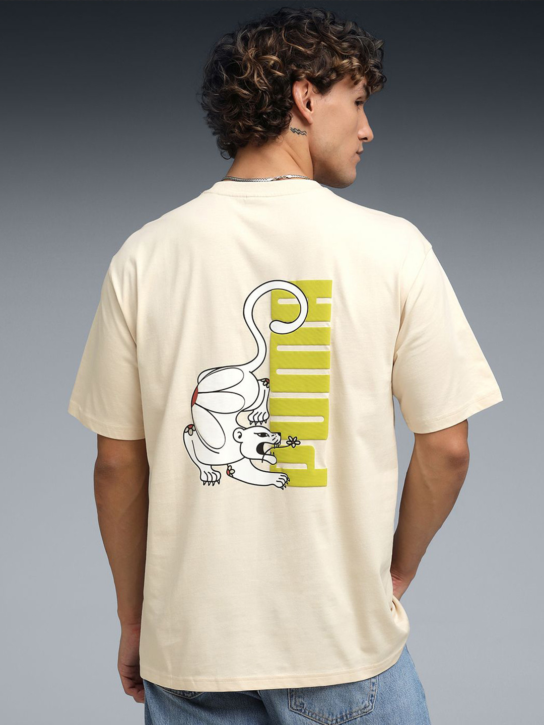 Puma Graphic Back Print Men Relaxed Fit T-shirt