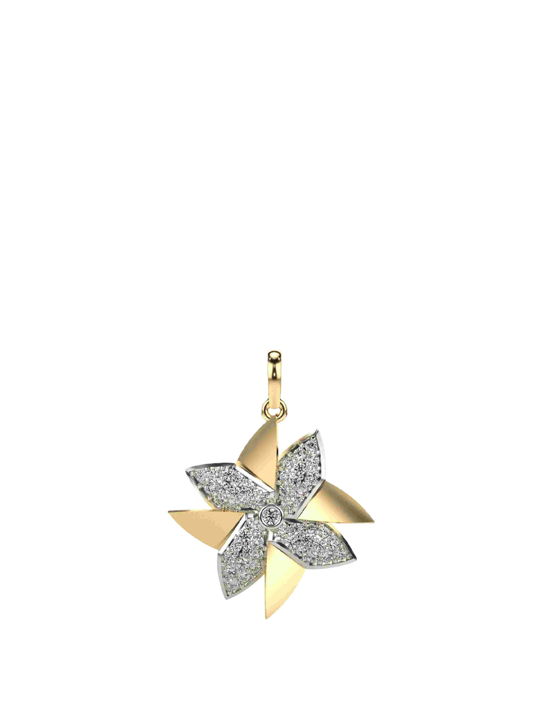 VALANOVA 18K Yellow Gold 0.40 Ct Lab Grown Diamond Pendant