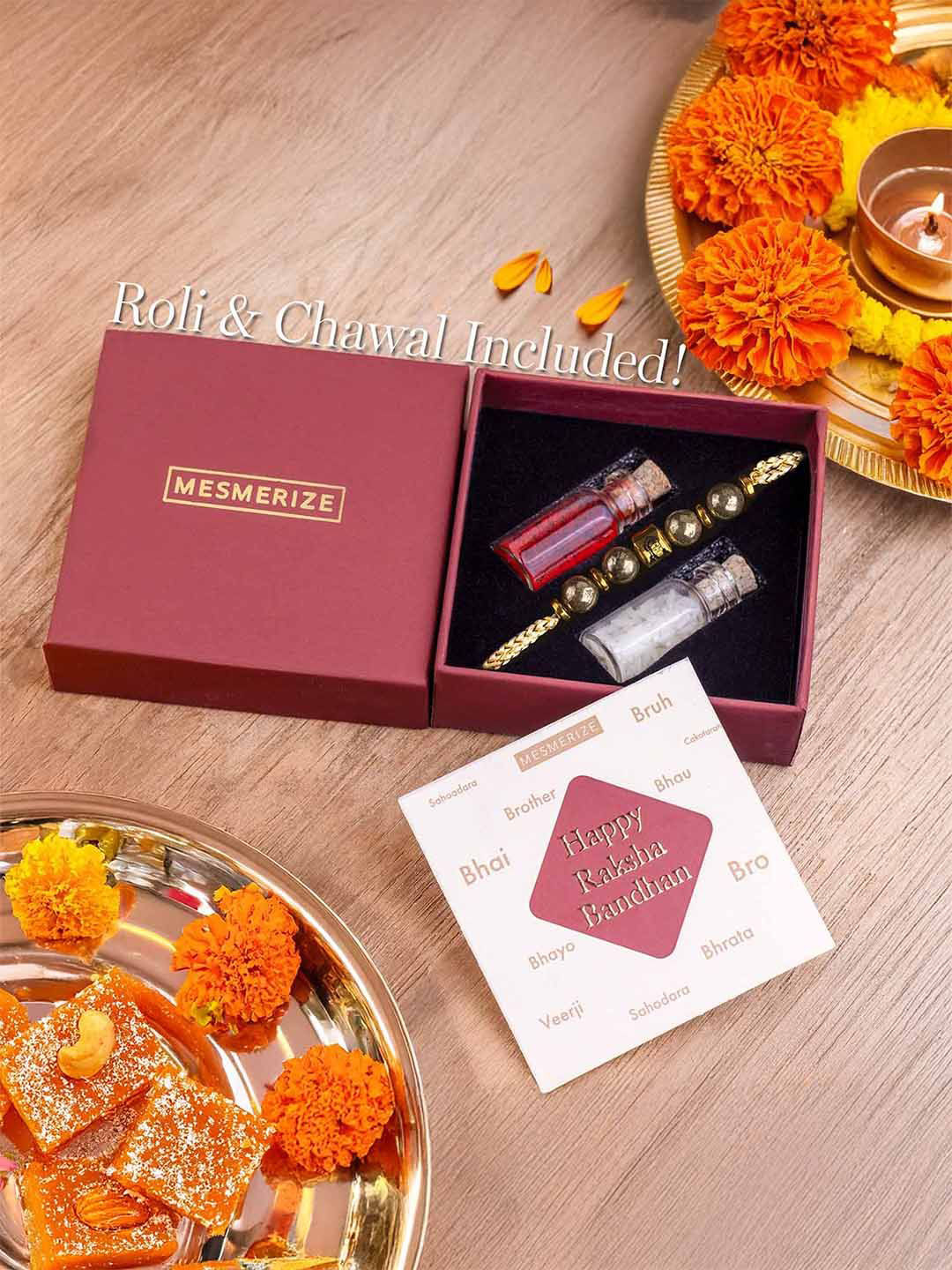 Mesmerize Pyrite Hanuman Stone Rakhi