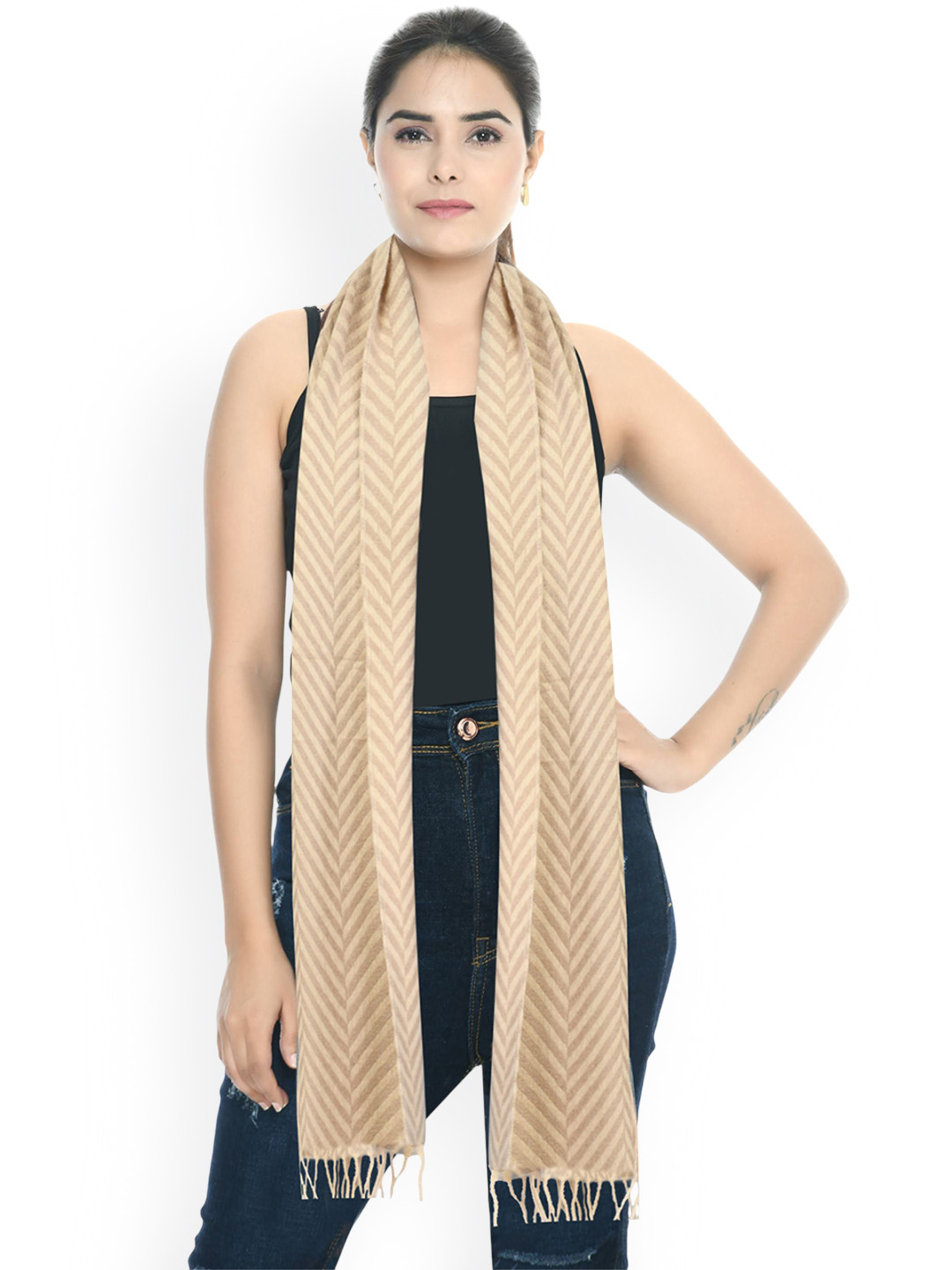 Manra Women  Chevron Printed Acrylic Mufflers
