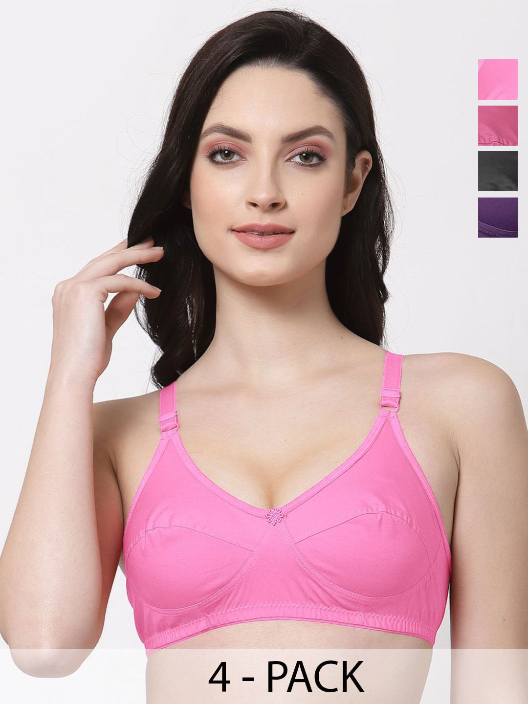 SHYAM SONS FLAIR Shine Pack Of 4 Full Coverage Bra