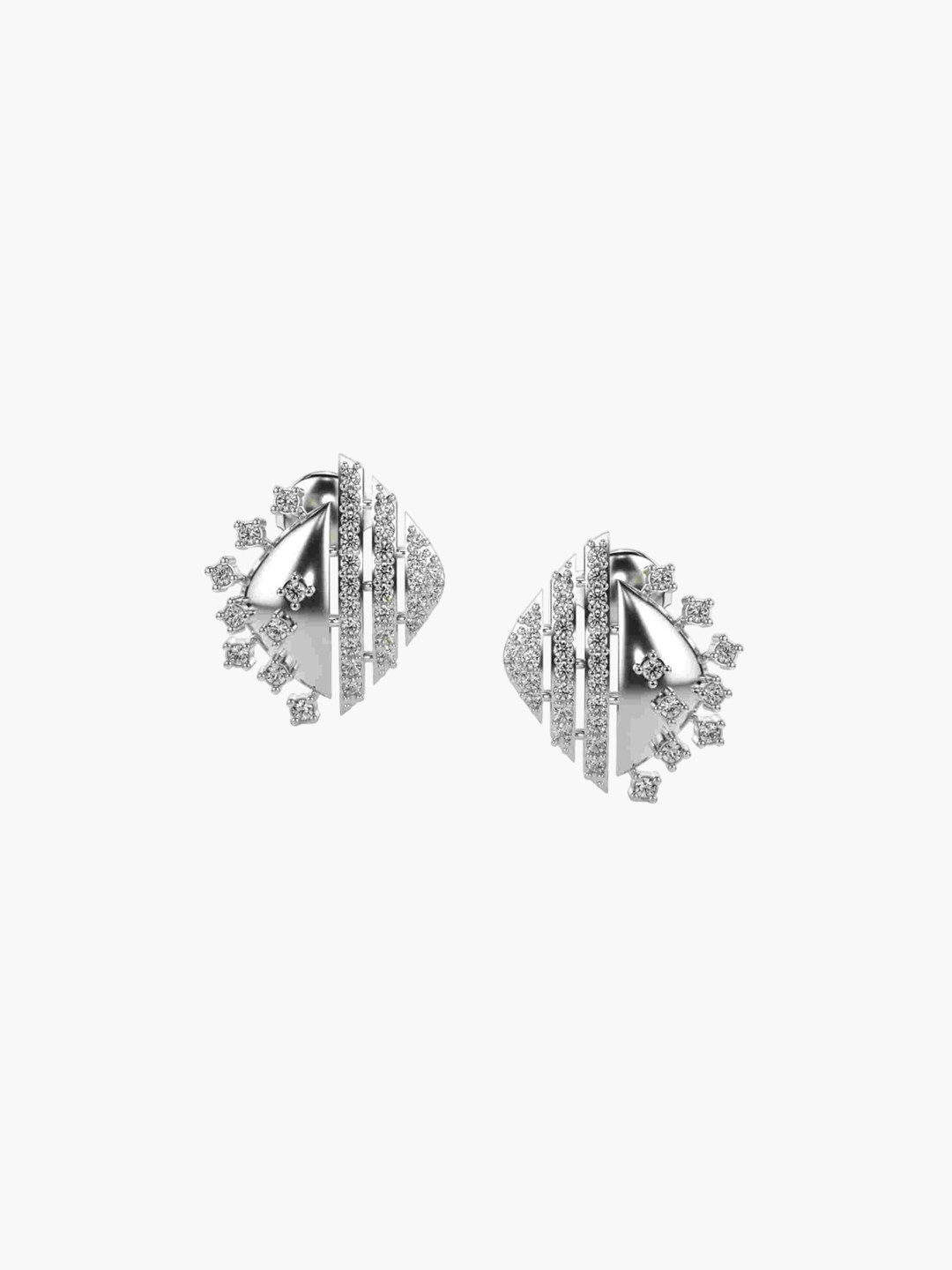 VALANOVA 14K White Gold 0.47 Ct Lab Grown Diamond Earrings