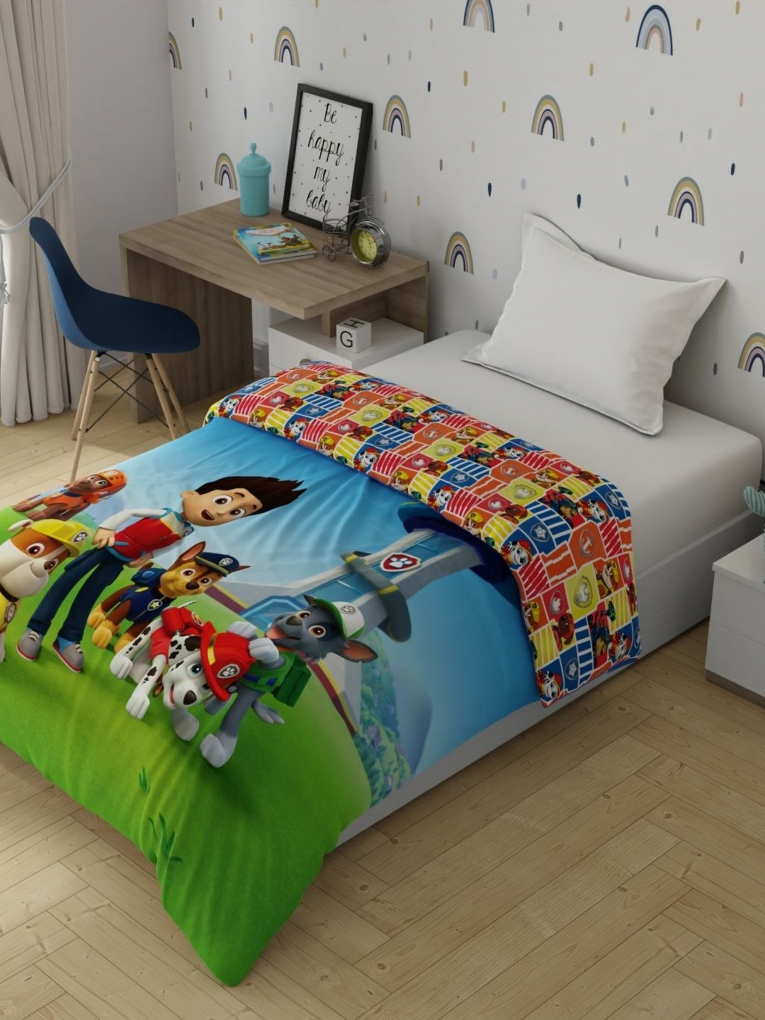 Portico License Paw Patrol Printed AC Room Cotton Microfibre 120 GSM Single Bed Comforter
