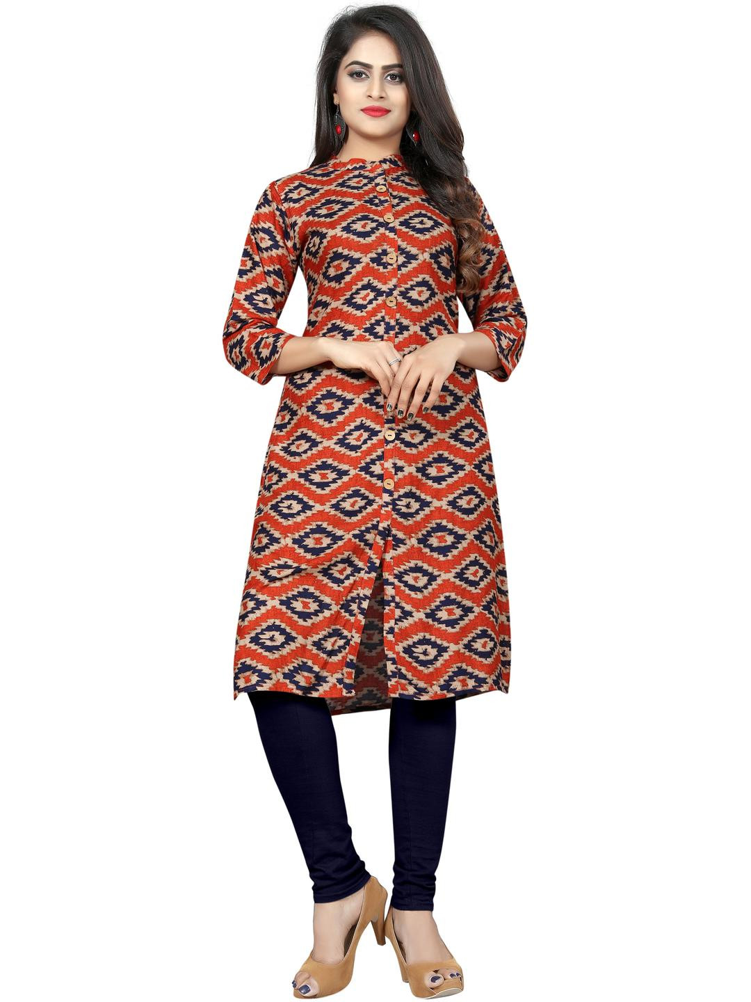 SAARAH Brown Viscose Rayon Kurtas