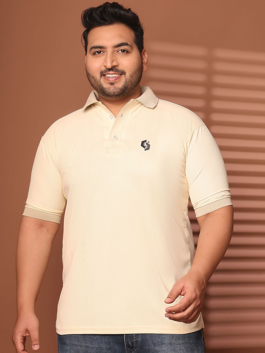 Enchanted Drapes Plus Size Polo Collar Short Sleeves T-shirt
