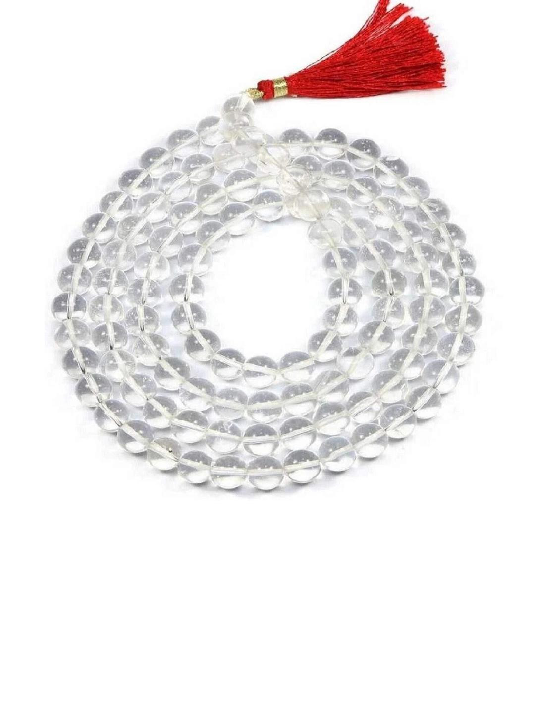 Divine souvenirs Unisex Quartz Studded Mantra Chanting Chain