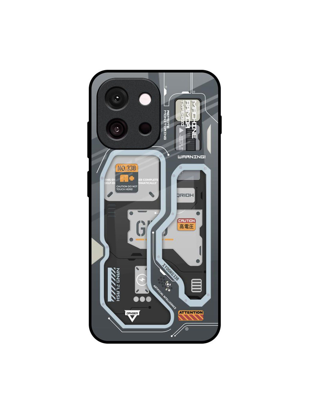 QRIOH Printed OnePlus 13T 5G Retro Futuristic Glass Back Case Mobile Accessories