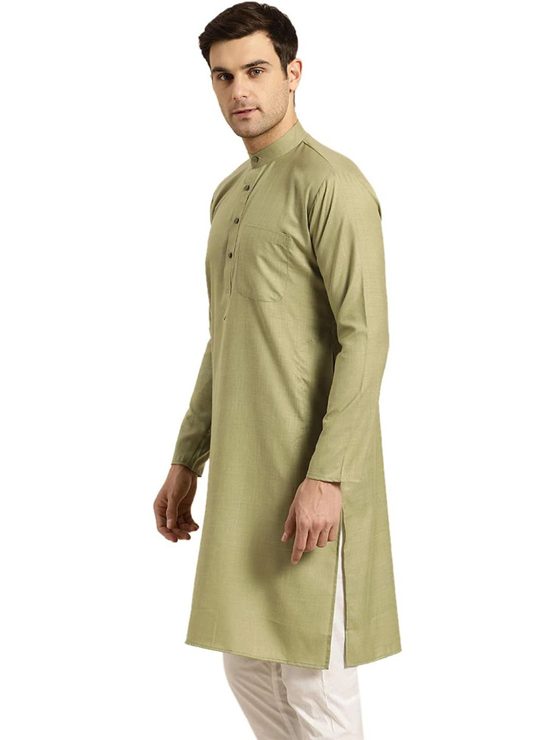 IMAGO Mandarin Collar Pure Cotton Straight Kurta