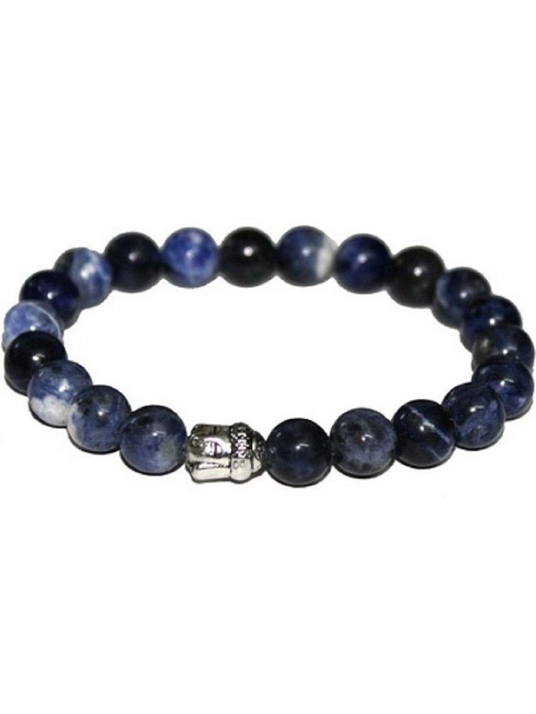 Divine souvenirs Unisex Lapis Lauzli Beaded Elasticated Bracelet