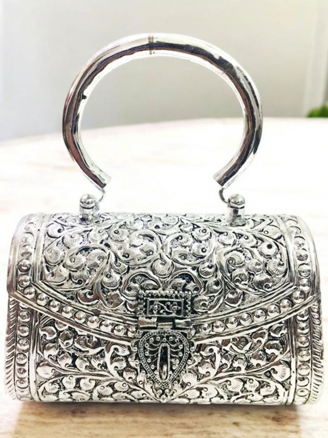 GAURJIA Self Design Baguette Handheld Bag