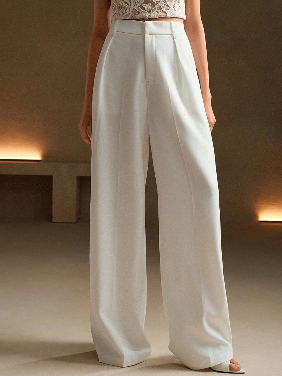 Chemistry Women Relaxed Baggy Wide Leg Trousers