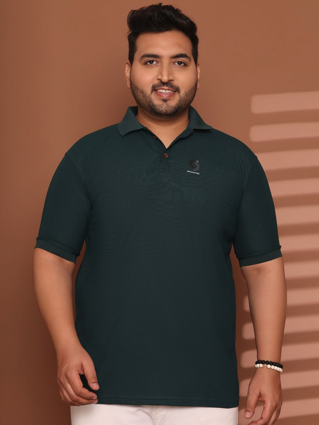 Enchanted Drapes Plus Size Polo Collar Short Sleeves T-shirt