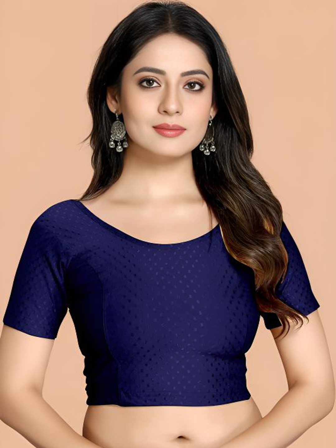 SHREEJI DESIGNER Self-Design Stretchable Blouse