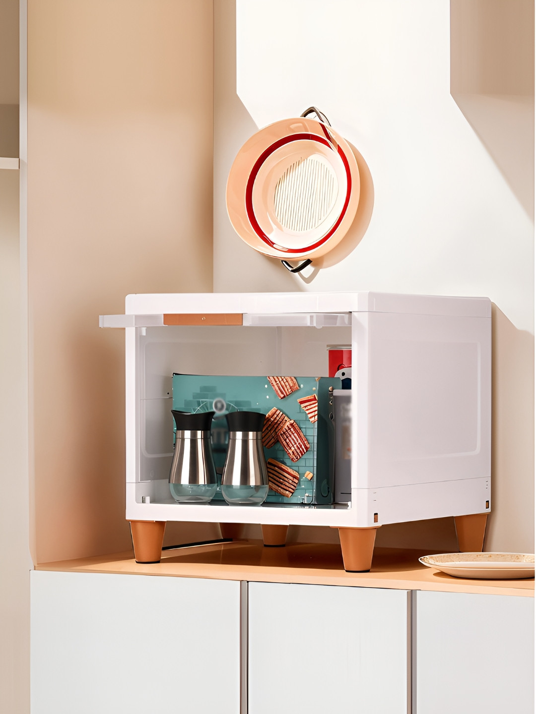 RUBOXA Transparent & Brown Textured 1 Unit Drawer Organiser