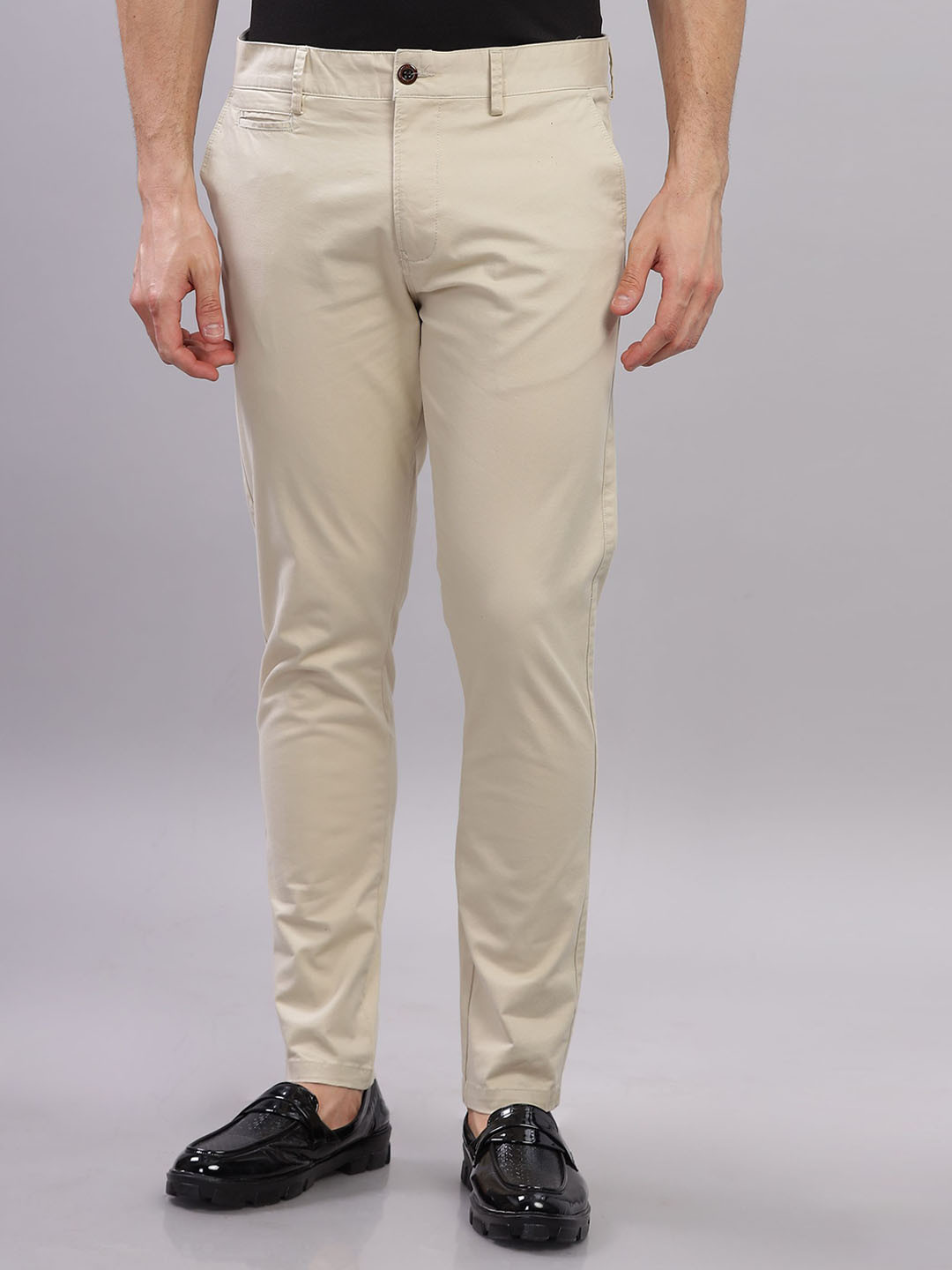 THREE DAYS Men Relaxed Easy Wash Chinos Trousers