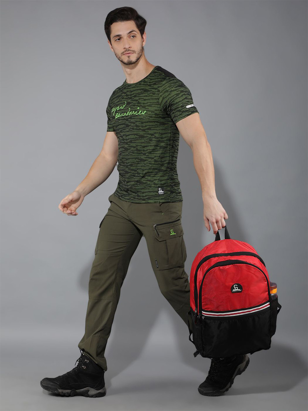 GREENLANDS Unisex Brand Logo Backpack