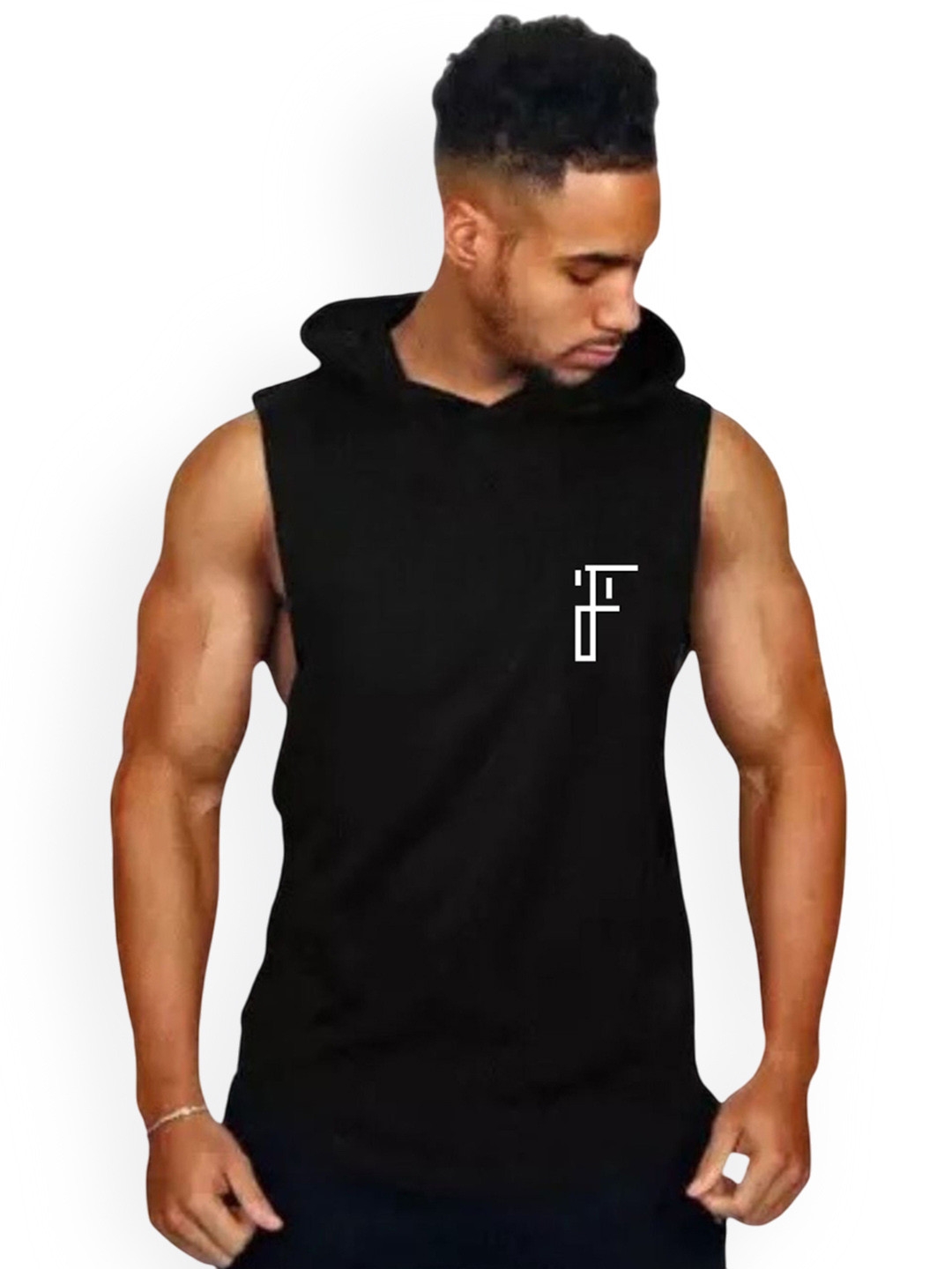 Fashnobic Printed Hooded Gym Vest FB-105_Back_pt-130