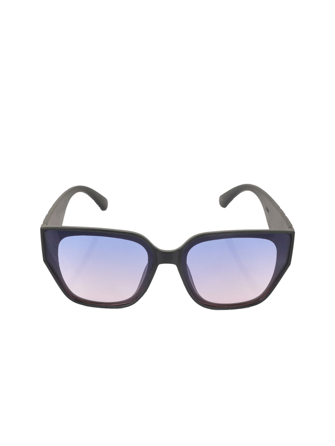 BAYBERRY Unisex Blue Lens & Black Oversized Sunglasses with