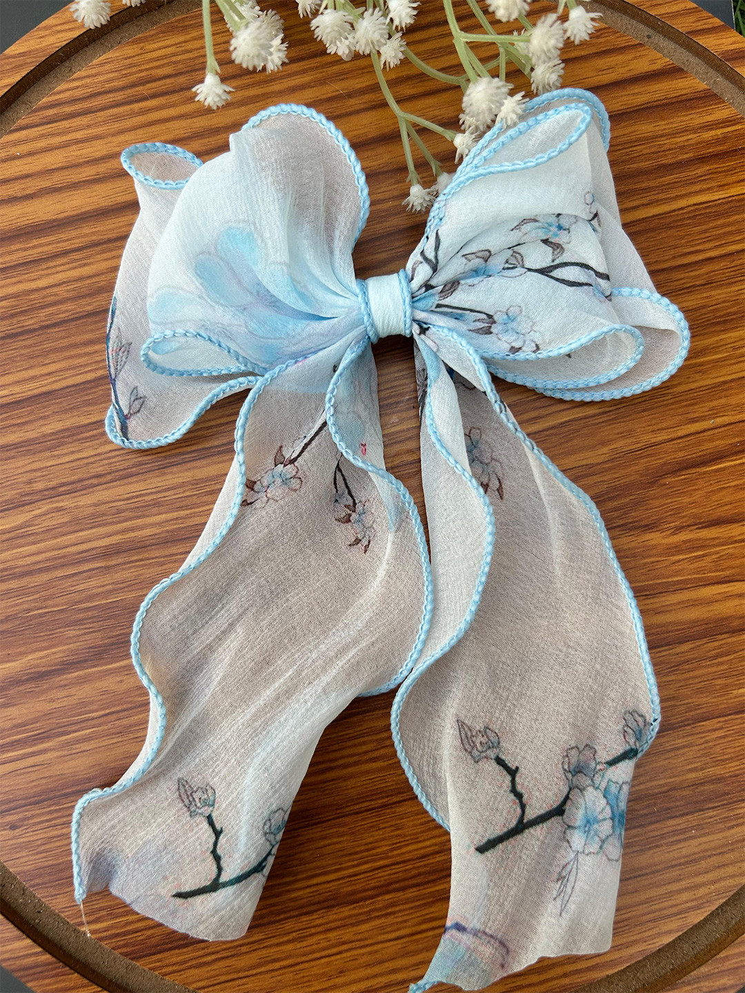Radhya Accessories Women Sheer Blossom Hair Bow Clip