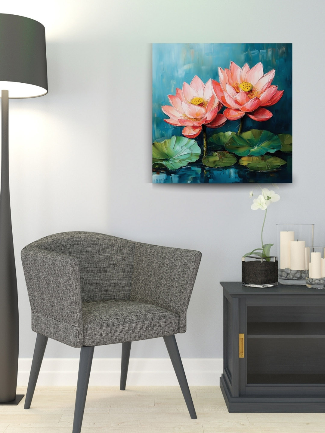 Viventiq Lotus Painting for Home Without Frame