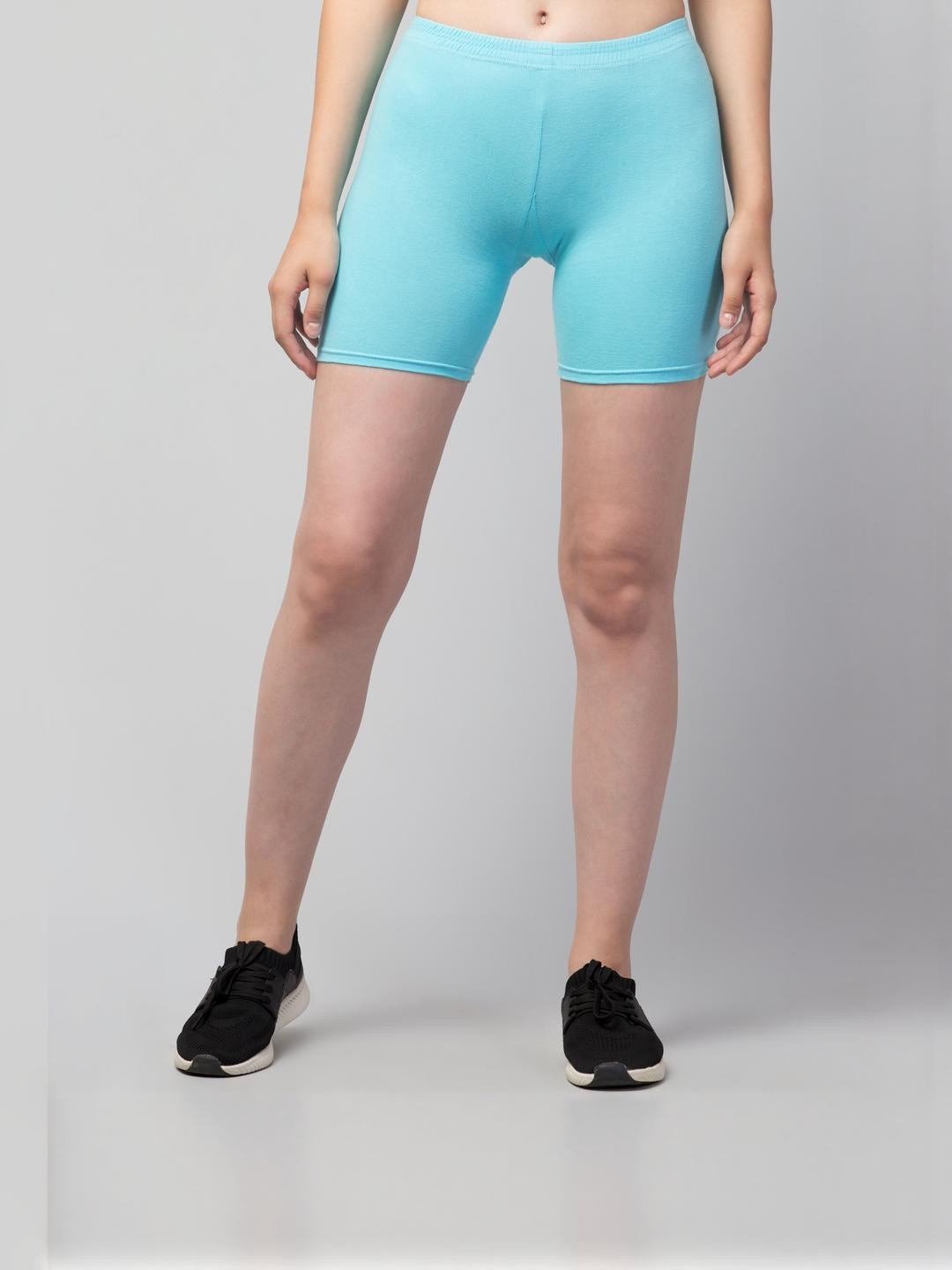 UllasPemium Pack of 2 Women Skinny Fit Stretch Lycra Cotton Cycling Shorts