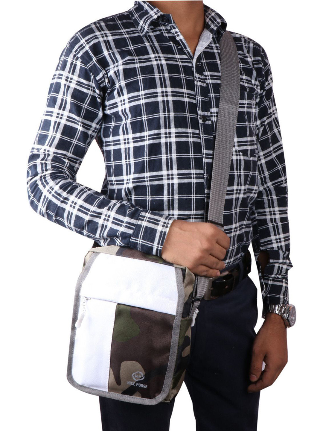 NICE PURSE Camouflage Printed Shopper Tote Pouch