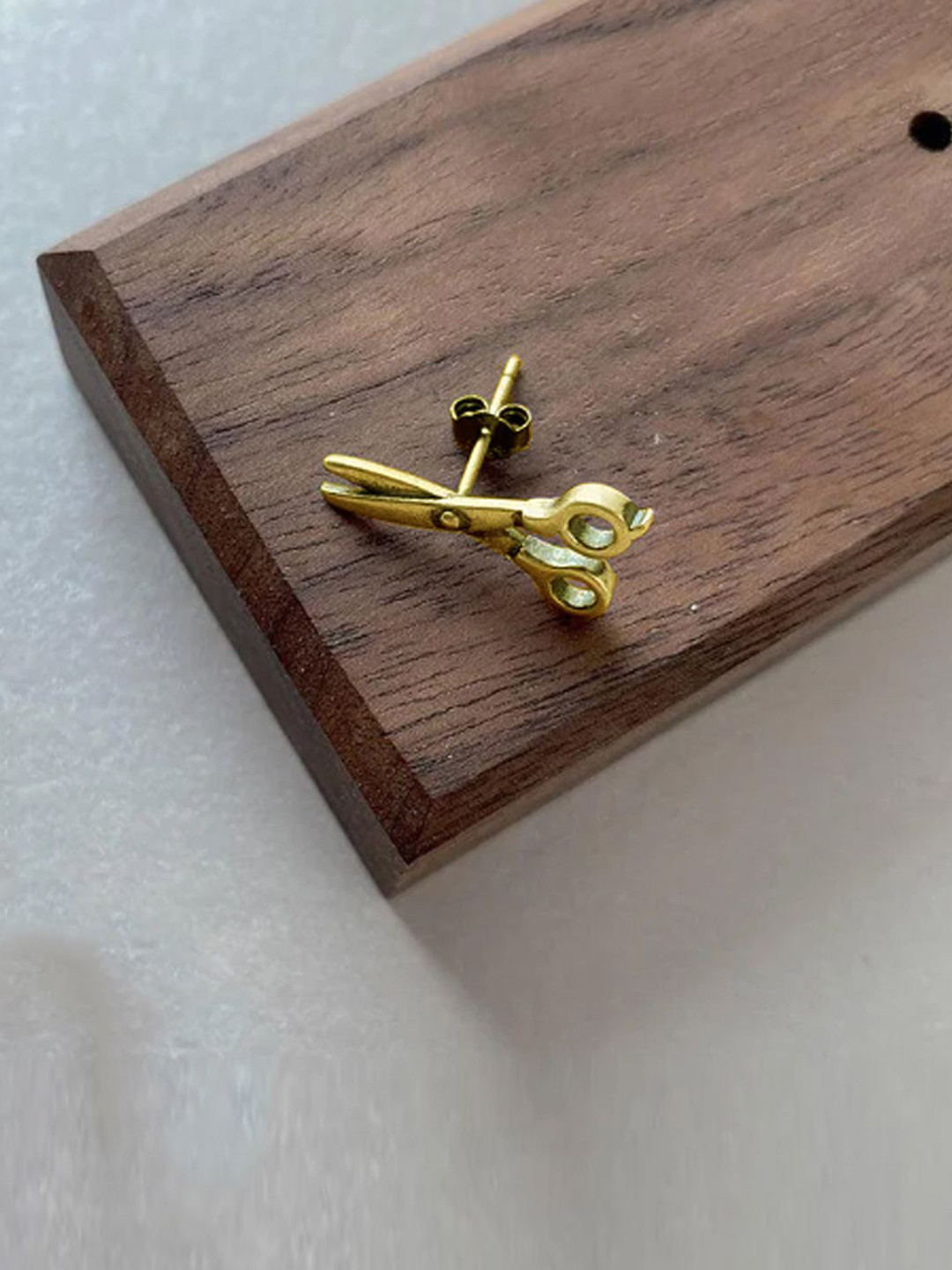 Goldnera Men Brass Plated Sleek Contemporary Studs