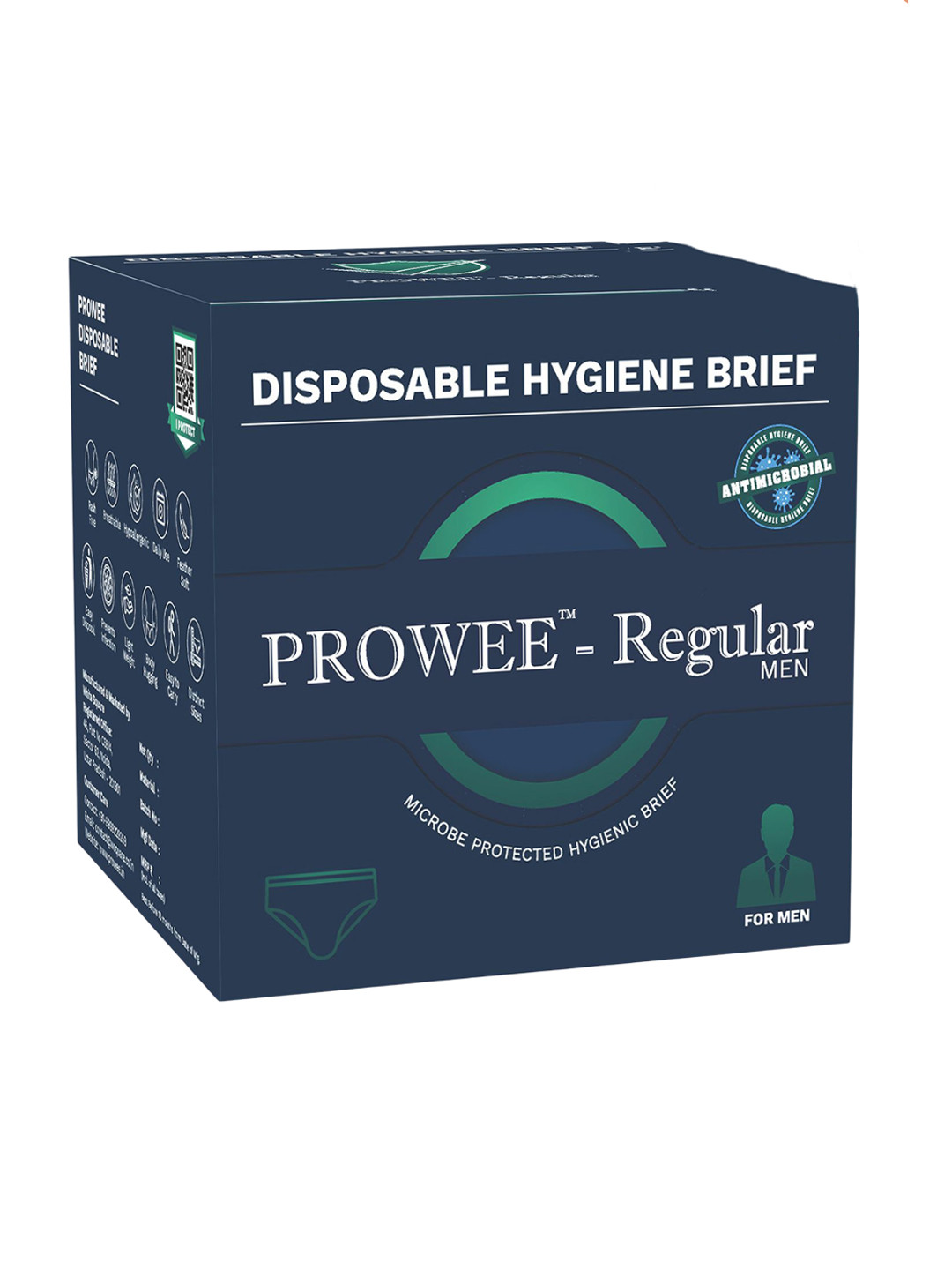 Prowee Men 5Pcs Antifungal Antibacterial Disposable Briefs to Prevents Rashes