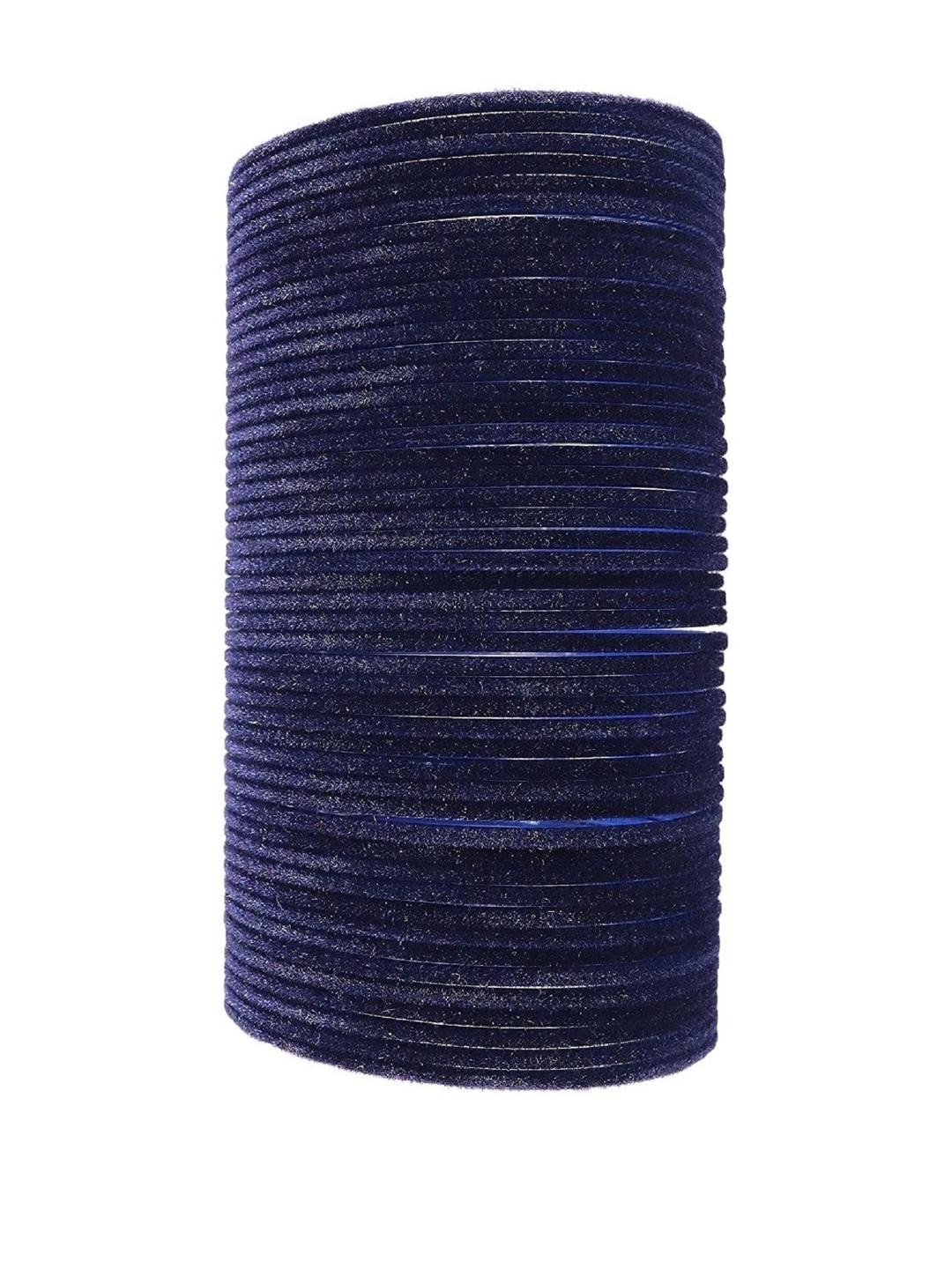 Guddan Set of 48 Navy Blue Metal Bangle