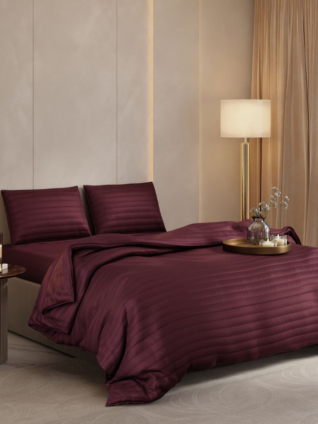 Stoa Paris Date Night Collection 3Pcs Quilted 300 TC Double Superking Bed Cover