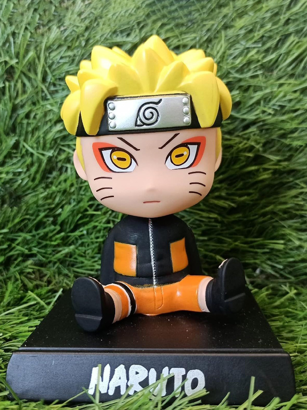 AUGEN Black & Yellow Naruto Figure Bobblehead Showpieces