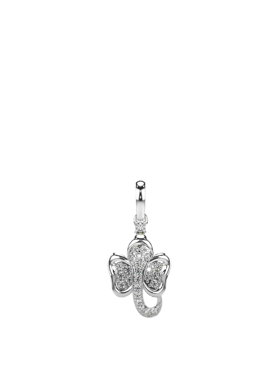 VALANOVA 14K White Gold Plated 0.24Ct Lab Grown Diamond Pendant
