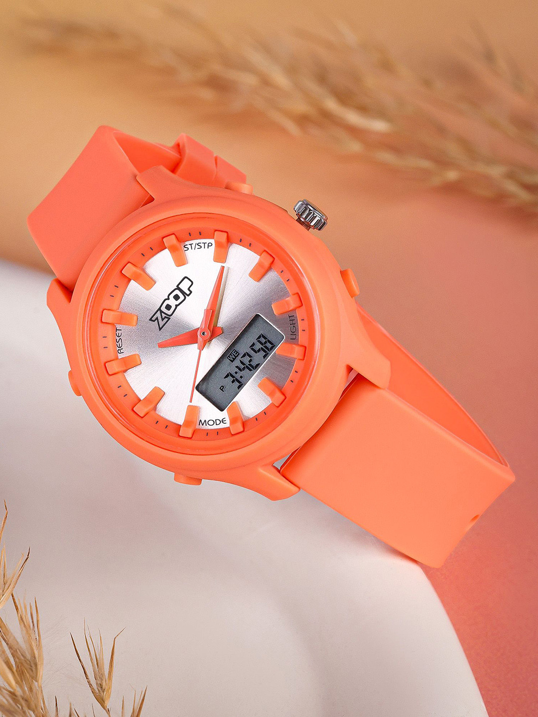 ZOOP Pastel Pop Analog Digital Round Dial Girls Watch - 16046PP01