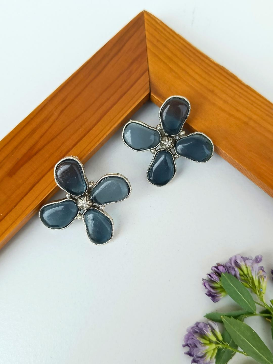 FindHerFavorite Silver-Plated Brass Earrings