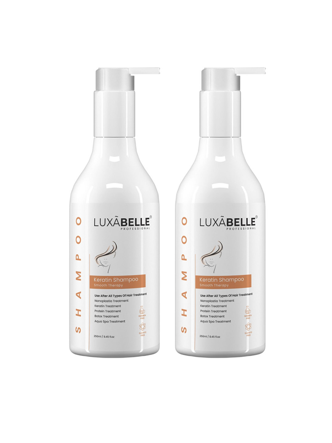 LUXABELLE Set Of 2 Keratin Shampoo - 250 ml Each