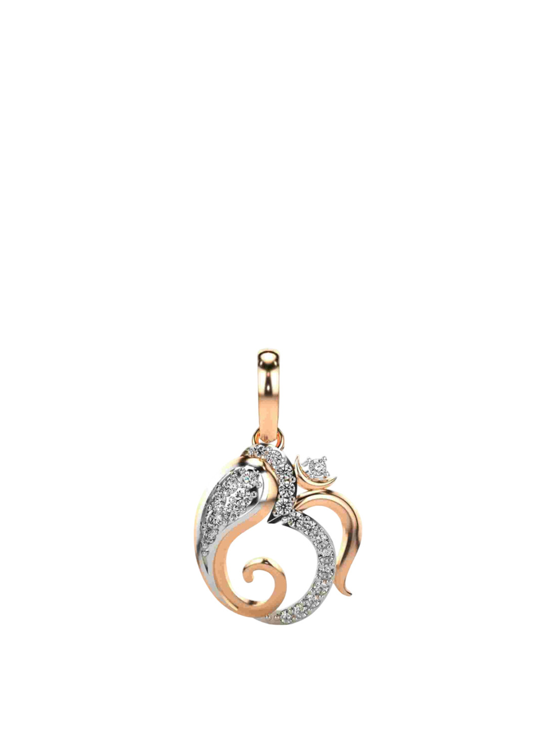 VALANOVA 14K Rose Gold Plated 0.17Ct Lab Grown Diamond Pendant