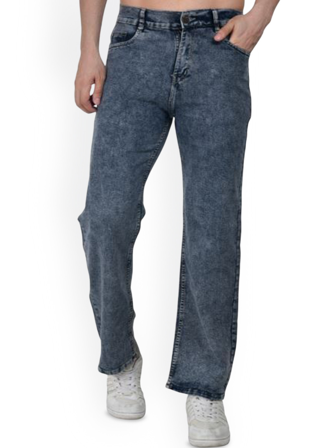 MAAHIT Men Slim Fit Mid-Rise Low Distress Stretchable Jeans