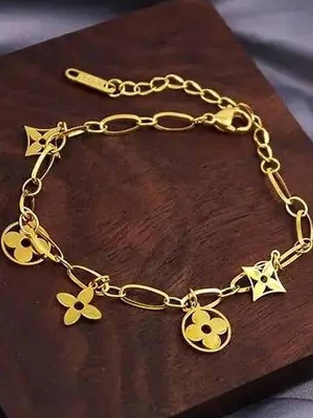 Cosmos Gold Stainless Steel Bracelet