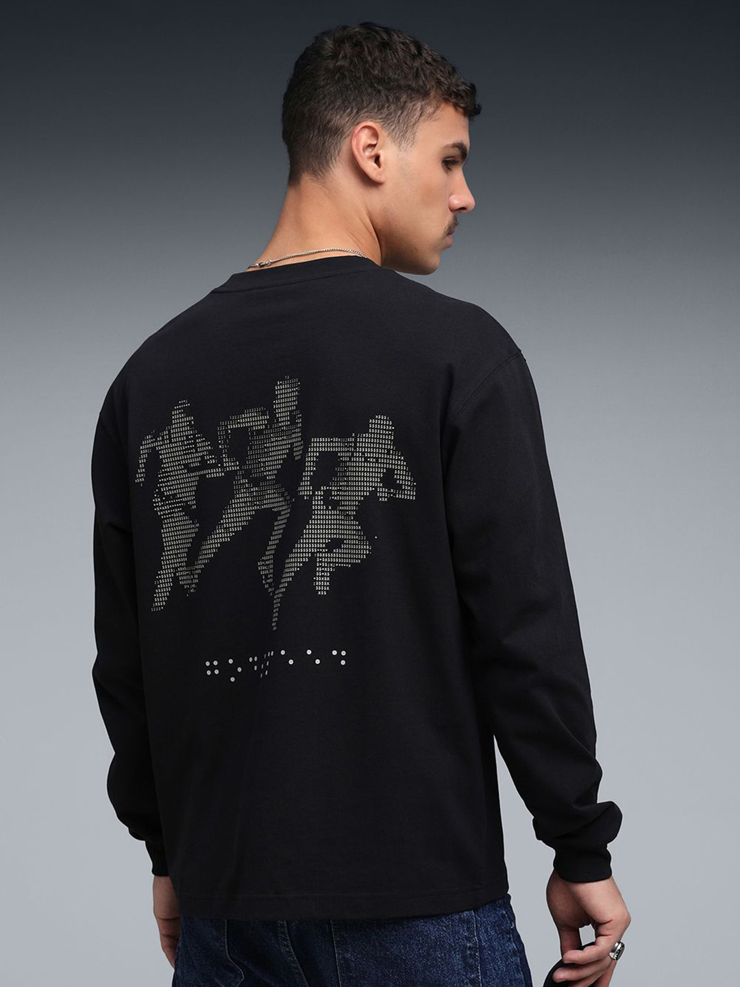 Puma House of Graphics Round Neck Long Sleeve Cotton T Shirt