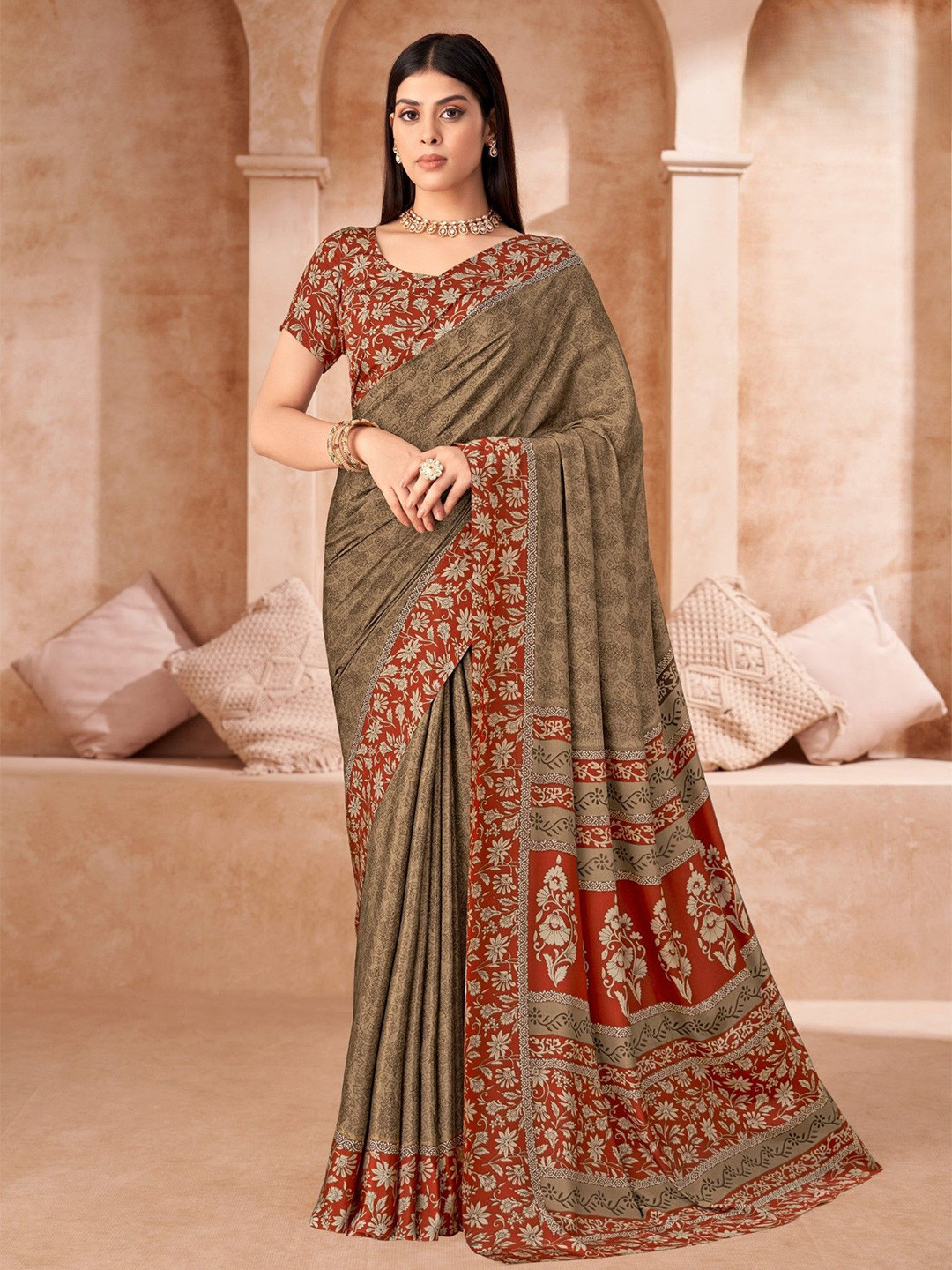 Pandadi Saree Poly Crepe Sarees