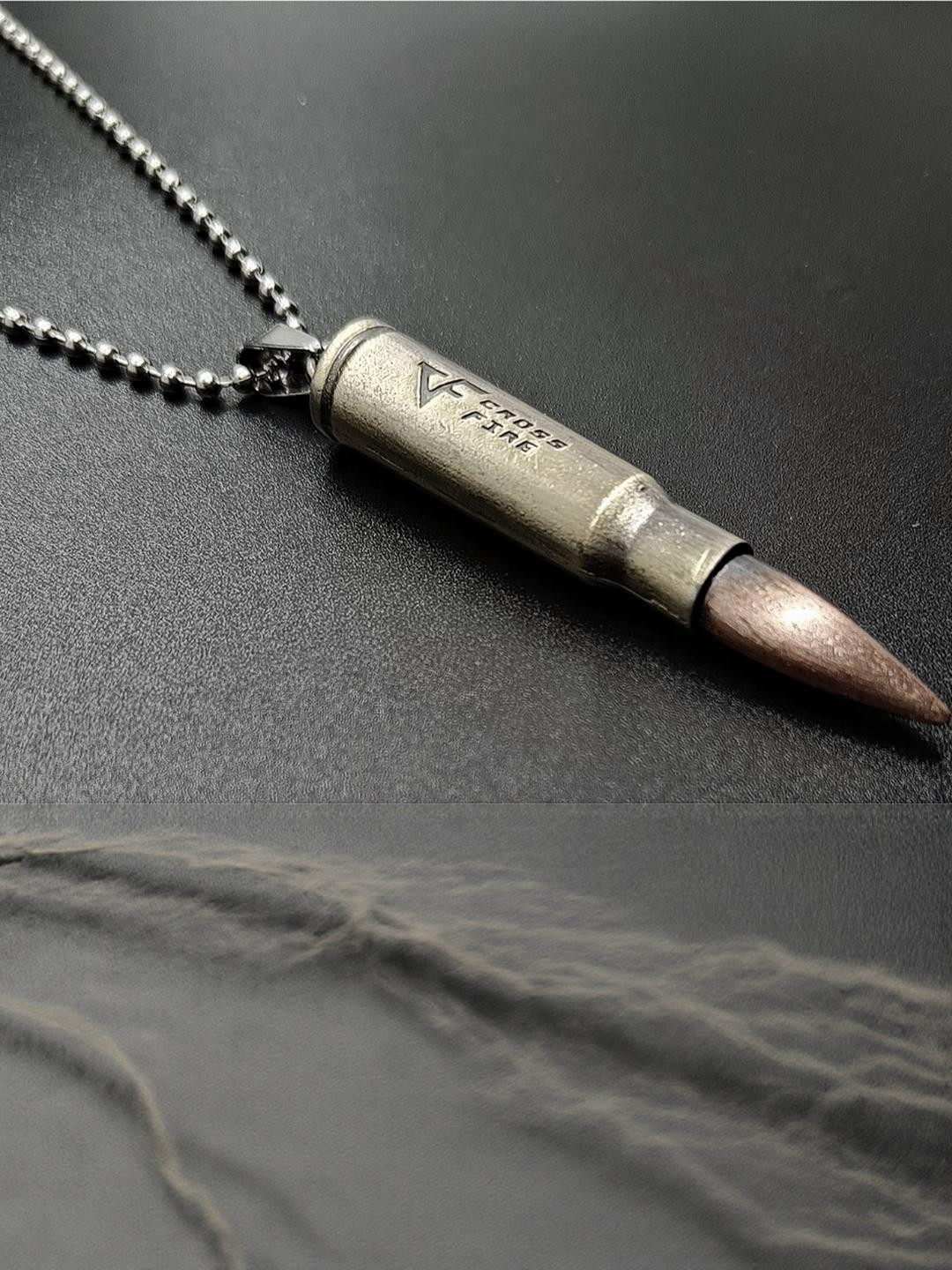 Dynamic Retail Global Men  Bullet Pendant Chain