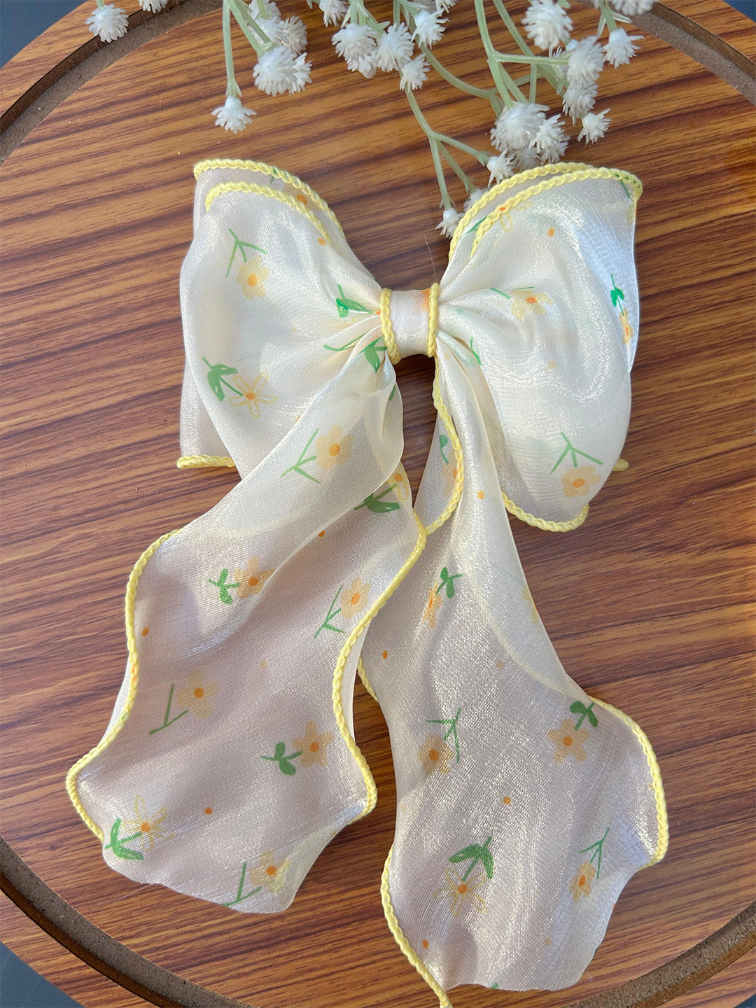 Radhya Accessories Women Yellow Spring Bloom Hair Bow Clip