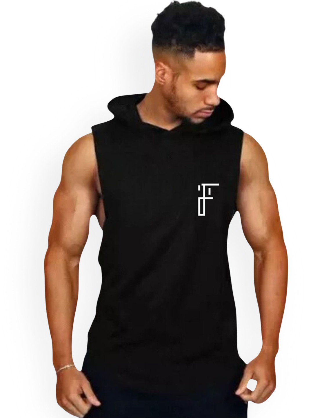 Fashnobic Printed Hooded Gym Vest FB-105_Back_pt-136