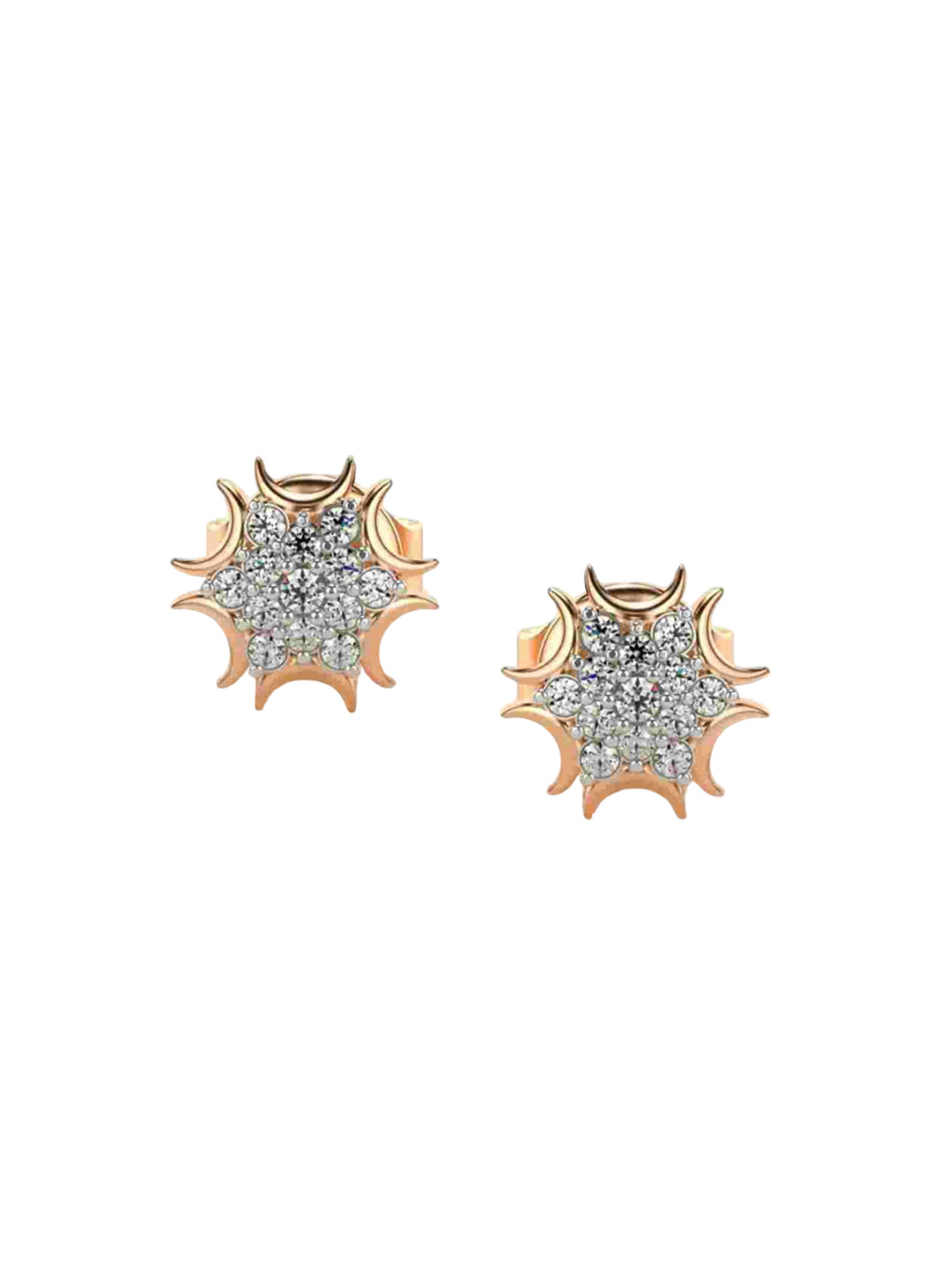 VALANOVA 14Kt Rose Gold 0.15 Carat Lab Grown Diamond Earrings