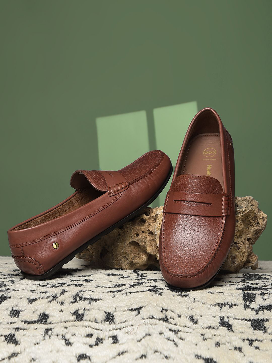 Hush Puppies Men Textured Penny Loafers