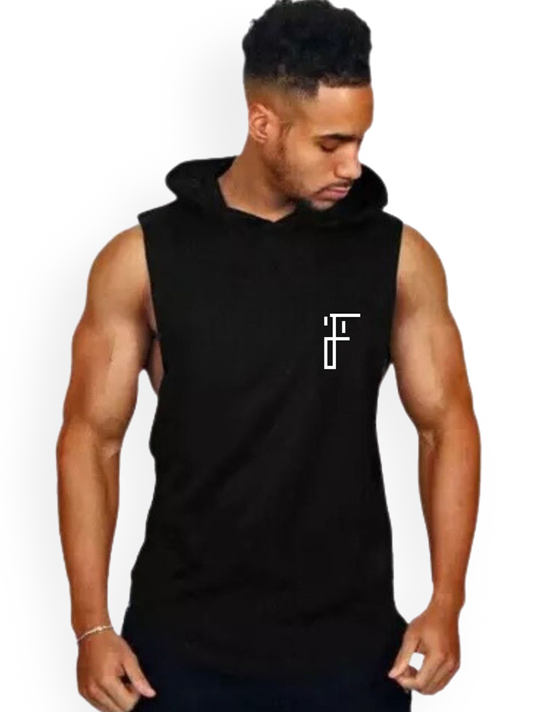 Fashnobic Yeah What Ever Back Printed Hooded GymVest FB-105_Back_pt-155