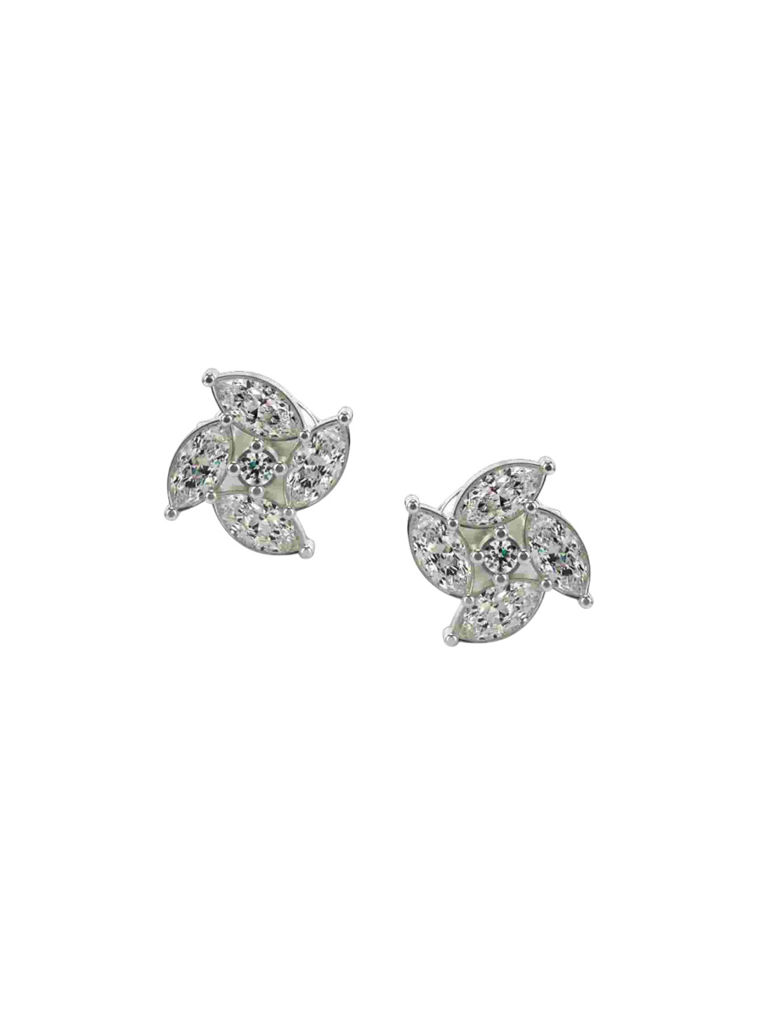 VALANOVA 18K White Gold Certified 0.66Ct Lab Grown Diamond Earrings
