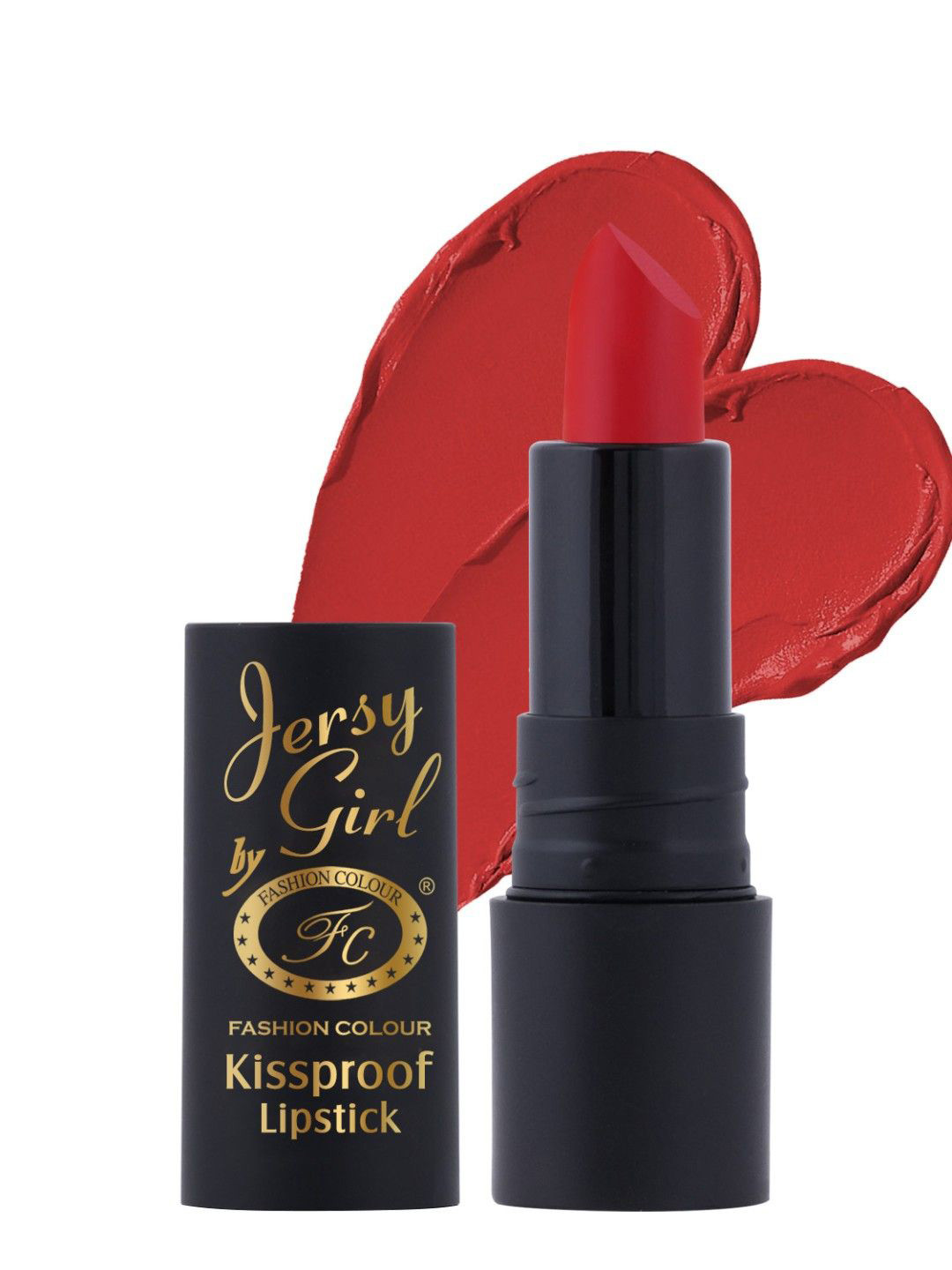 Fashion Colour Jersy Girl Kiss Proof Waterproof Matte Lipstick - Lotus Red - 12