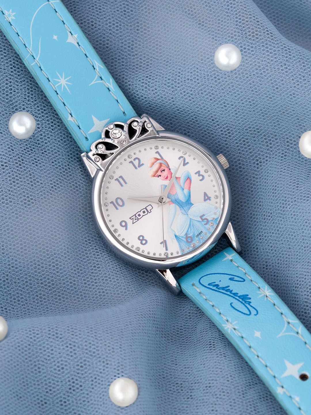 ZOOP Disney Princess Analog Round Dial Girls Watch - 26051SL01